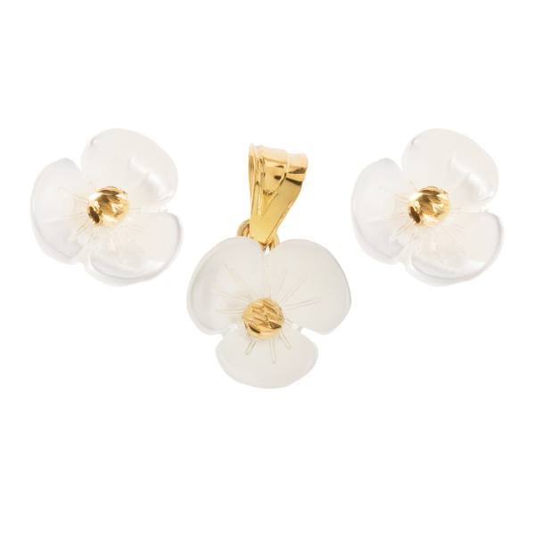 نیم ست طلا 18 عیار ماهک