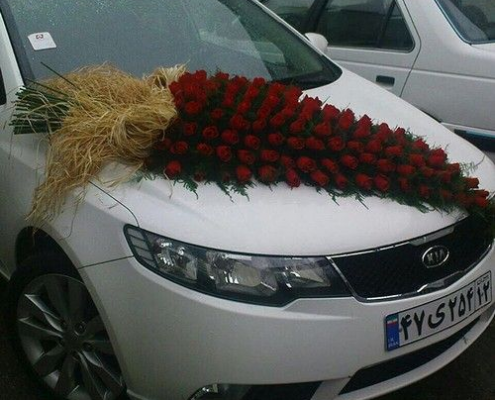تزئین ماشین به کمک طرحهای خاص گل