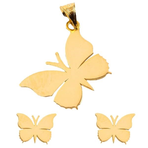 نیم ست طلا 18 عیار اسنو گلد 